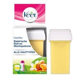 Veet EasyWax Nachfüll-Patrone für elektrisches Roll-on Warmwachsgerät - Warmwachs Wachspatrone für alle Hauttypen, 1 x 50 ml