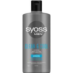 6er Pack - Syoss Men Shampoo - Clean & Cool - für normales bis schnell Fettendes Haar - 440ml