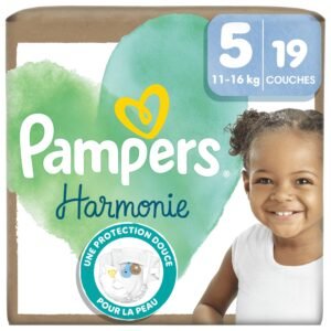 Pampers Harmonie Windeln Große 5, 19 Windeln, 11kg-16kg, sanfter Hautschutz mit 100Prozent Pampers Schutz