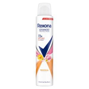 Rexona Advanced Protection Anti-Transpirant Deodorant für Damen, tropisches Spray, 72 Stunden mit Body Heat Activated Technologie, 200 ml