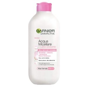 Garnier Acqua Micellare + Latte Idratante Mikellare per Pelli Secche, Strucca, Deterge e Idrata, 400 ml