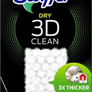 Swiffer Bodenwischer 3D Clean Trockene Bodentücher Nachfüllpackung 14 Stück, Nimmt Mehr Staub Auf Als Ein Herkömmlicher Besen Und Schließt Ihn Ein