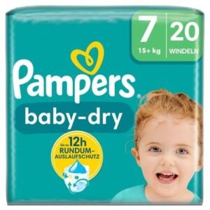 Pampers Baby-Dry Größe 7, 20 Windeln, 15kg+ (20 Stk)