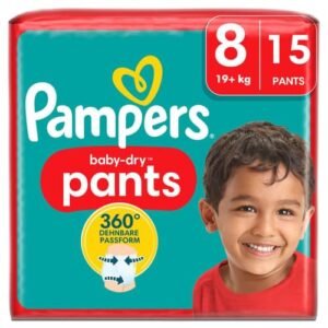 Pampers Baby-Dry Pants Größe 8, 15 Windeln, 19kg+ (15 Stk)