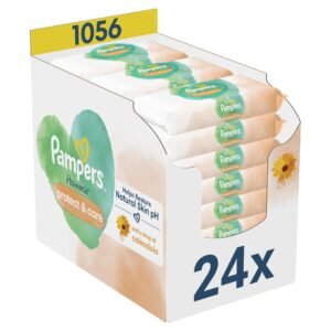 Pampers Harmonie Protect & Care Baby Feuchttücher, 24 x 44 stück, die helfen, den natürlichen pH-Wert der Haut wiederherzustellen, 1056 Feuchttücher