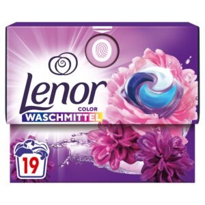 Lenor PODS Waschkapseln Colorwaschmittel 19 Waschladungen, Amethyst Blütentraum, Langanhaltende Frische Und Geruchsentfernung Bei Kaltwäsche