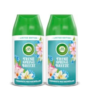 Air Wick Freshmatic Max Raumspray - Nachfüller DUO für den Air Wick Freshmatic Max - Duft: Fresh Spring Breeze - 2 x 250 ml Nachfüller