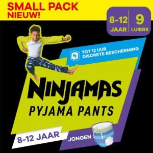 Ninjamas Pyjama Pants Raumschiff, 9 absorbierende Nachthöschen, 8 Jahre, 27kg-43kg, Auslaufschutz für die ganze Nacht