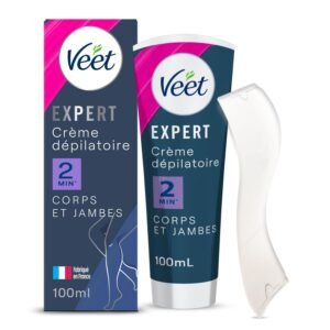 VEET Expert - Enthaarungscreme für hartnäckige Haare - Körper & Beine - Wirkt in 2 Minuten - 100 ml
