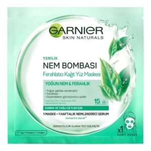 Garnier Skin Naturals Moisture + Freshness Stoffmaske mit Grüntee Extrakt, super feuchtigkeitsspendend, 28g