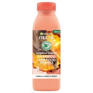 Garnier Fructis Shampoo Hair Food Ananas, für Glanz für langes und stumpfes Haar, Formel mit 96% Inhaltsstoffen natürlichen Ursprungs, 350 ml