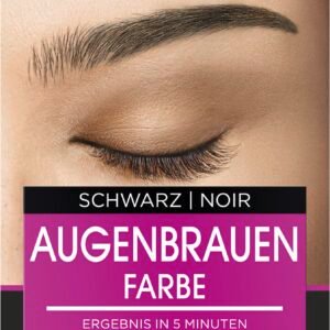 Syoss Augenbrauen Kit Augenbrauenfarbe 1-1 Schwarz Stufe 3 (17 ml), Augenbrauen färben für einen natürlichen Look und ein langanhaltendes Ergebnis