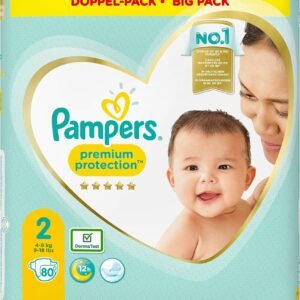 Pampers Premium Protection größe 2, 80 Windeln, 4kg -8kg, 2er Pack(2 x 1.616 kg )