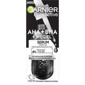 Garnier Reines Leder Serum gegen Unvollkommenheiten mit AHA, BHA und Kohlenstoff, 30ml