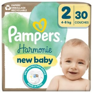 Pampers Harmonie Windeln Große 2, 30 Windeln, 4kg-8kg, sanfter Hautschutz mit 100Prozent Pampers Schutz