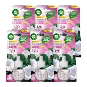 Air Wick Seide & Lilienfrische - Velvet Satin und Night Lily - Nachfüllpack für elektrische Lufterfrischer 6x19ml