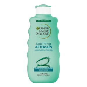 Garnier Ambre Solaire After Sun Milch, für Gesicht und Körper, erfrischende Wirkung und genährte Haut, ideal für alle Hauttypen, angereichert mit Aloe Vera, Maxi-Format 400 ml