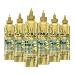 Pantene Pro-V Miracles Go Longer Protein Reconstruct Leave-in (6 x 270 ml), Haarpflegecreme mit Bambus und Protein, fördert das Haarwachstum und baut das Haar wieder auf