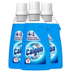 Calgon 3-in-1 Power Gel - Wirksam gegen Kalk, Schmutz und Gerüche - Schützender Wasserenthärter für die Waschmaschine - 3 x 750 ml