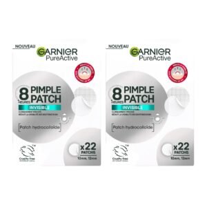 GARNIER Pure Active - Knopf-Pflaster - 2 x 22 Stück - reduziert das Erscheinungsbild von Pickeln in 8 Stunden - klinisch nachgewiesen - unsichtbar & ultradünn - Hydrokolloid-Technologie - Vegan