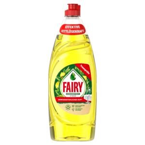 Fairy Spülmittel Zitrone mit effektiver Formel für sauberes Geschirr und Fettlösekraft, 625ml