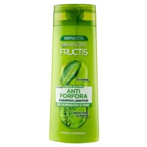 Garnier Fructis Beruhigendes Shampoo für normales Haar, Anti-Schuppen, mit grünem Tee und Piroctone Olamin, 250 ml