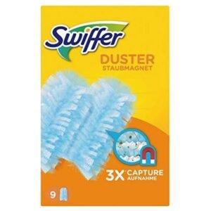 Swiffer Staubmagnet Nachfüllpack (1x9 Tücher), nimmt 3x mehr Staub & Haare auf und schließt diese ein