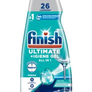 Finish Quantum +Hygiene-Gel, Geschirrspülgel für Flüssigkeit, empfohlen von Napisan, Multifunktion, Frisch, 26 Wäschen, 560 ml