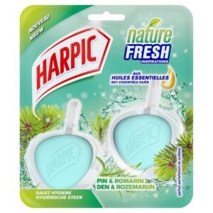 Harpic Block Toilettenschüssel Galet Hygiene Kiefer Blister 2 Blöcke