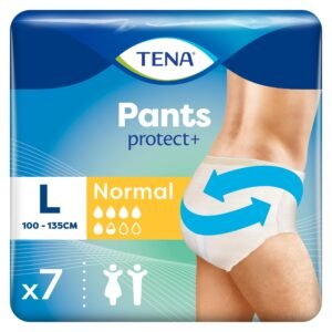 TENA Pants Normal Large (L) Saugfähige, elastische Einweg-Slips für Urinärausfall, Höschen für Sie und Ihn, Unisex, diskret und bequem, 1 Packung mit 7 Stück