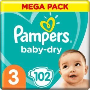 Pampers (Alte Version) Baby Windeln Größe 3 (6-10 kg), 102 Stück
