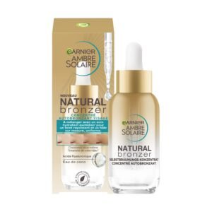 Garnier Selbstbräunungs-Konzentrat, Serum für einen natürlich gebräunten Teint, Für eine gleichmäßige und langanhaltende Bräune, Ambre Solaire Natural Bronzer, 1 x 30 ml