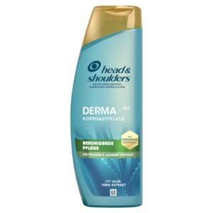 head & shoulders DermaXPro Beruhigende Pflege Anti-Schuppen-Shampoo 400ml mit Aloe Vera-Extrakt und Ceramide-Komplex; Hilft, Trockene, Juckende Kopfhaut zu Beruhigen und die Hautbarriere zu Stärken