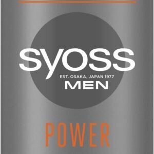 Syoss Shampoo Men Power (440 ml), kräftigendes Herren Shampoo mit Koffein & Power-Boost Technologie stimuliert die Haarwurzeln, Haar Shampoo für normales Haar