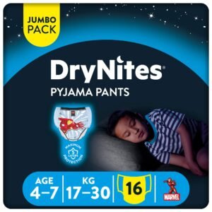 HUGGIES Höschen für Jungen 4-7 Jahre (17-30 kg), 16 Stück, Große 4, Nachturinschutz