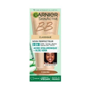 GARNIER Skin Active - BB Creme - All-in-1-Perfektionspflege - Einheitlich, mattiert & spendet Feuchtigkeit, LSF 25, Hyaluronsäure & Aloe Vera, Vegan & Cruelty Free - für Mischhaut bis fettige Haut -