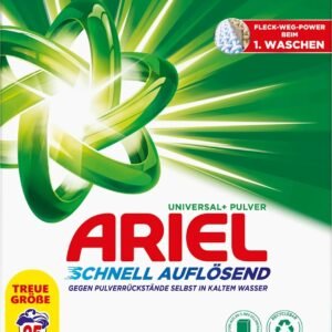Ariel Pulverwaschmittel, Universal+ Waschmittel 1.5 kg, 25 Waschladungen Ausgezeichnete Fleckenentfernung
