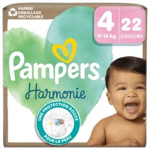 Pampers Harmonie Windeln Große 4, 22 Windeln, 9kg-14kg, sanfter Hautschutz mit 100Prozent Pampers Schutz
