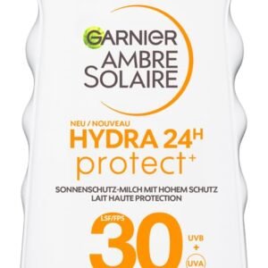 Garnier Ambre Solaire Hydra Protect+ Sonnenschutz-Milch 24h LSF 30, Schutz vor UVA und UVB, mit Vitamin C, 175 ml