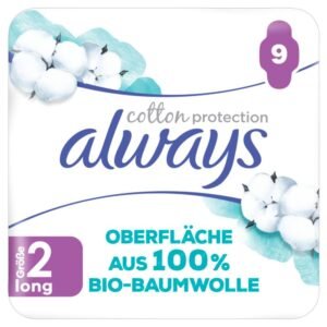 always Ultra Binde Cotton Protection Long mit Flügeln MP 9 - Magic Paper