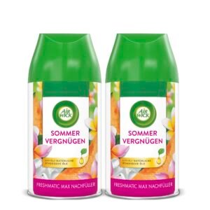 Air Wick Freshmatic Max Raumspray DUO - Nachfüller für den Air Wick Freshmatic Max - Duft: Sommervergnügen - 2 x 250 ml Nachfüller Raumduft und Lufterfrischer