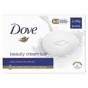 Dove 2-in-1 Reinigungstablette für Hände und Gesicht mit 1/4 Feuchtigkeitscreme, 2 x 90 g
