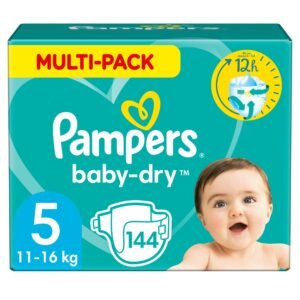 Pampers Windeln Baby Dry Gr.5 Junior 11-25kg Monatsbox, 144 Stück