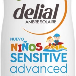 GARNIER DELIAL Children's Sensitive Advanced Anti-Sand-Sonnenschutzspray für klare, empfindliche Haut, hoher Schutz IP50+, 150 ml