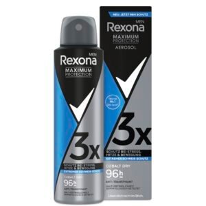 Rexona Men Maximum Protection Deospray Cobalt Dry Antitranspirant mit 96 Stunden Schutz vor Schweiß und Körpergeruch 150 ml