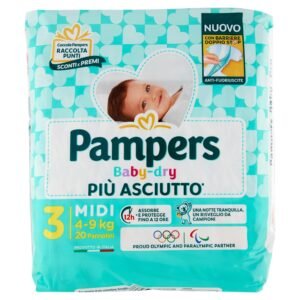 Pampers Babydry Flash Größe 3 Midi 4-9 kg Inhalt: 20 Windeln