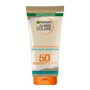 Garnier GARNIER Ambre Solaire - feuchtigkeitsspendende Flüssigkeitsmilch - hoher Sonnenschutz - LSF 50 - schützt vor UVA und UVB - 24h Hydratation - wasserabweisend - unsichtbares Finish - Gesicht und