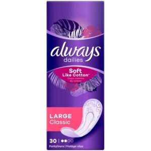 Always Dailies Soft Like Cotton Large Panty Liners, 90 g