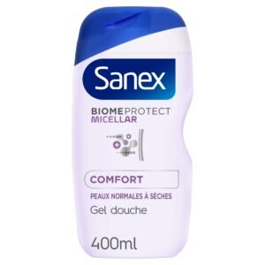 SANEX - Duschgel BiomeProtect Micellar Comfort - schonend für Microbiome Cutané - normale bis trockene Haut - 400 ml