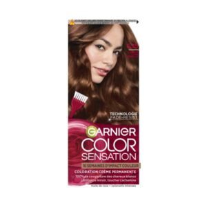 Garnier Color Sensation Coloration - Hellbraun Zimt 5,35 - permanente Creme-Färbung - für alle Haartypen - Farbe bis zu 10 Wochen & deckt weißes Haar 100% ab